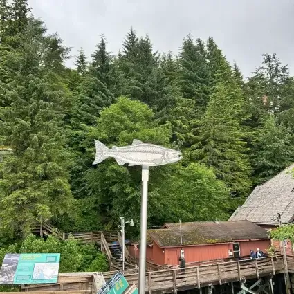Salmon by Creek Street in Ketchikan Alaska